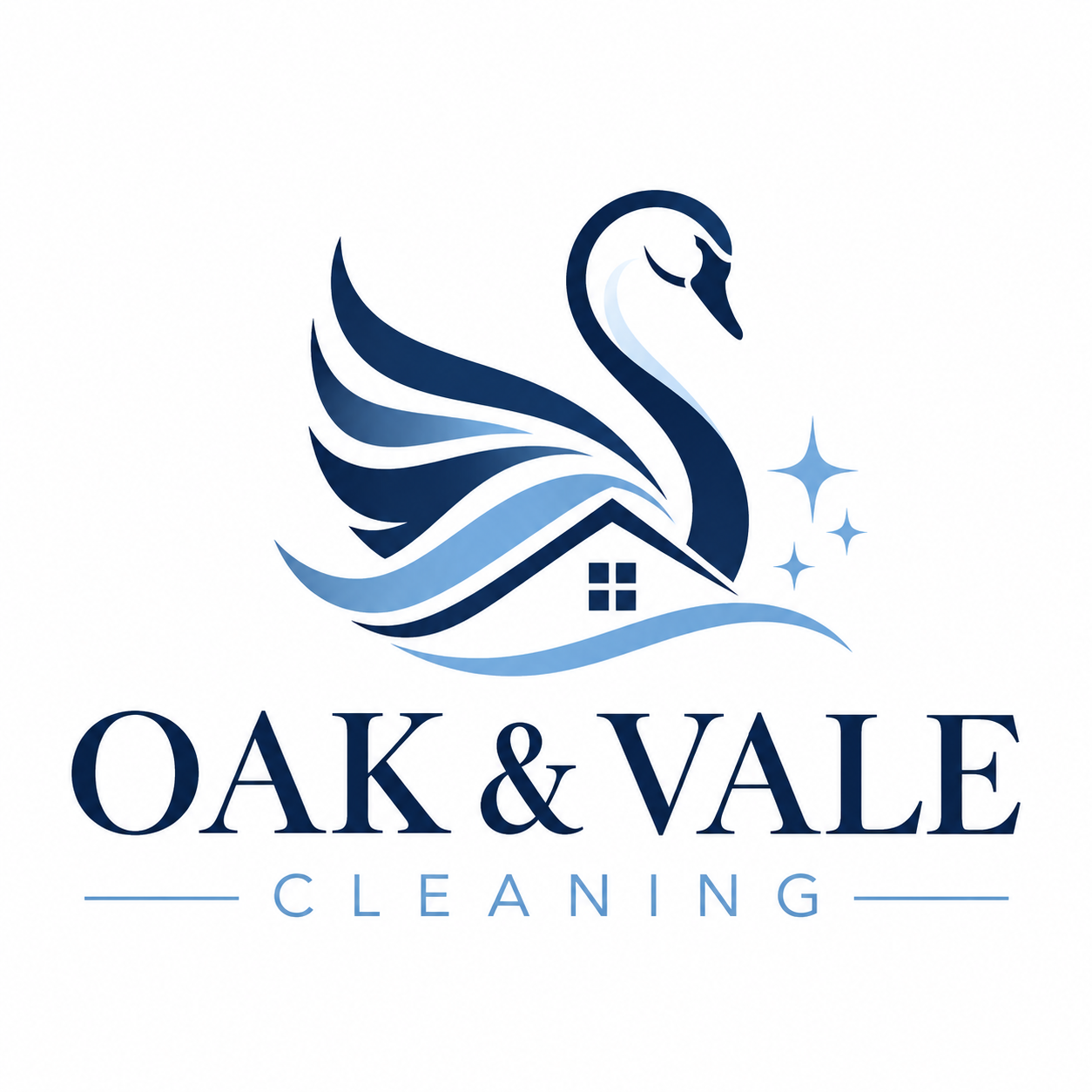 Oak & Vale Cleaning swan logo